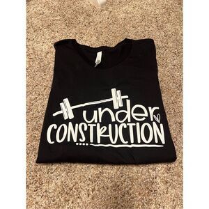 New Bella Canvas "Under Construction" Black Tee